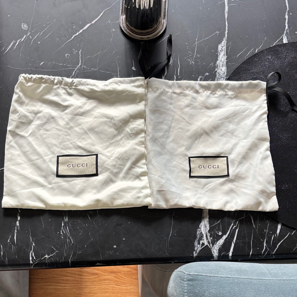 Two small Gucci dust bag bundle
